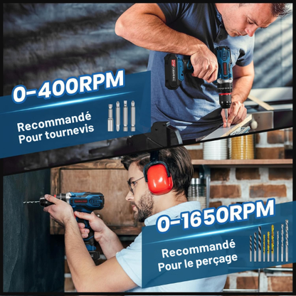 Akku-Schraubendreher mit vielfältigem Zubehör für Heimwerker (DIY)