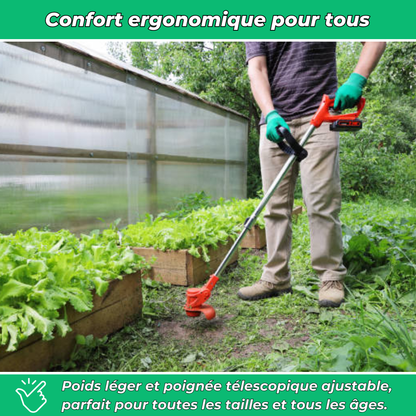 D80 PRO Akku-Freischneider mit hoher Leistung – zum Schneiden von Gras, Sträuchern und dicken Ästen