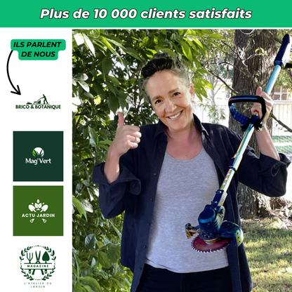 D80 PRO Akku-Freischneider mit hoher Leistung – zum Schneiden von Gras, Sträuchern und dicken Ästen