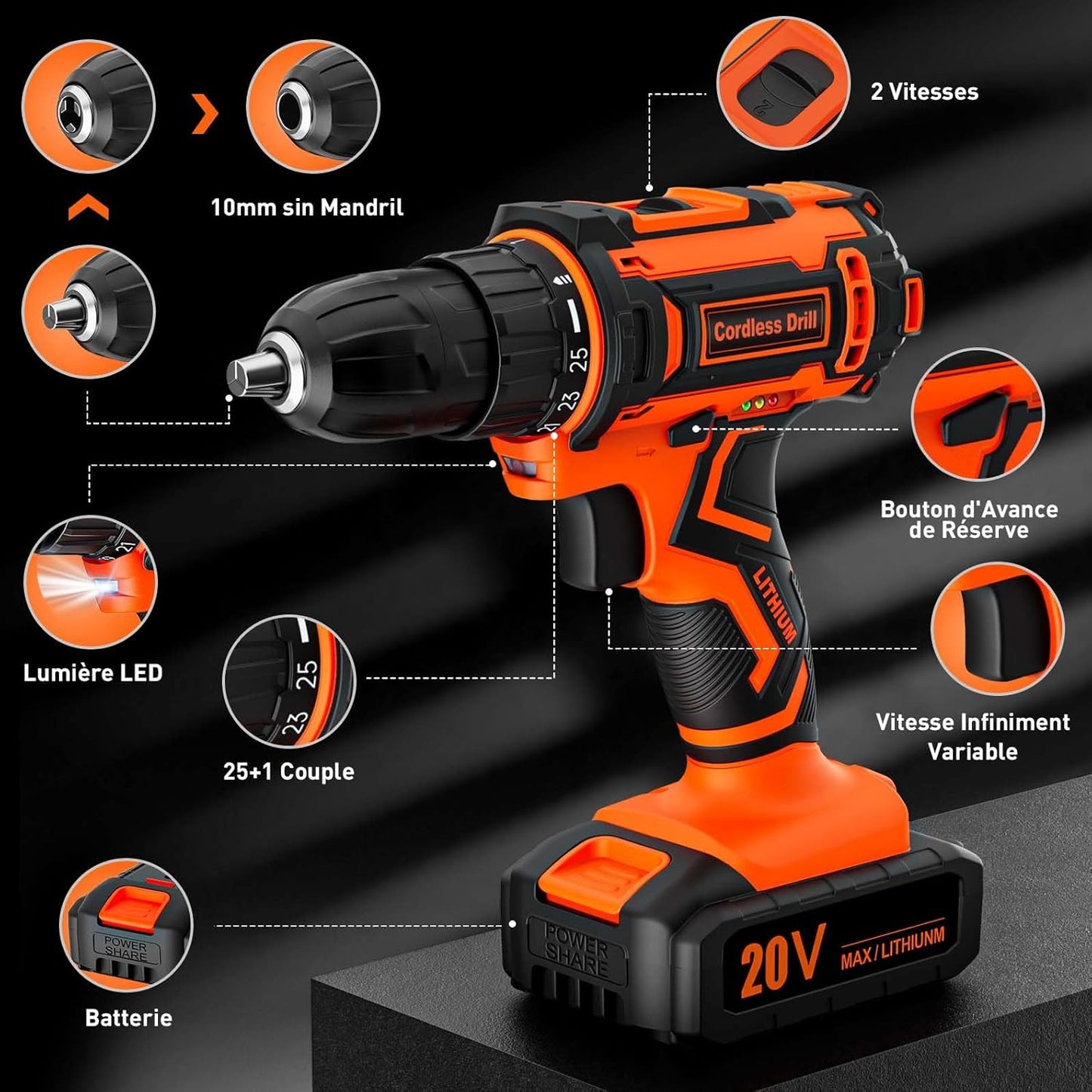 Akku-Schraubendreher mit vielfältigem Zubehör für Heimwerker (DIY)